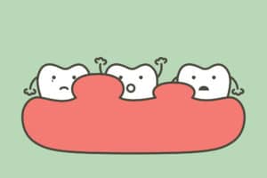 teeth in loose gums cartoon