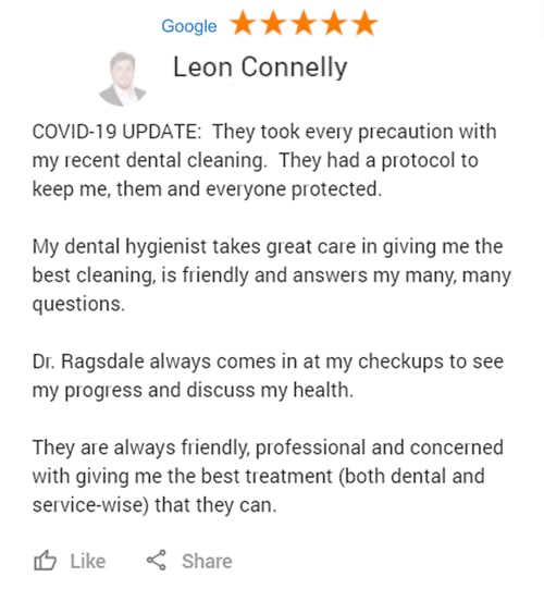 Google Review Covid 19 dentist
