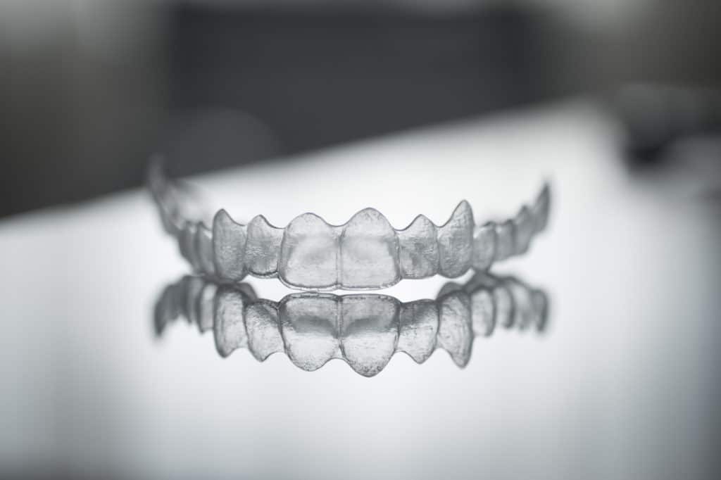 Invisalign clear aligners on counter