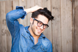 young man with a beautiful smile outdoors