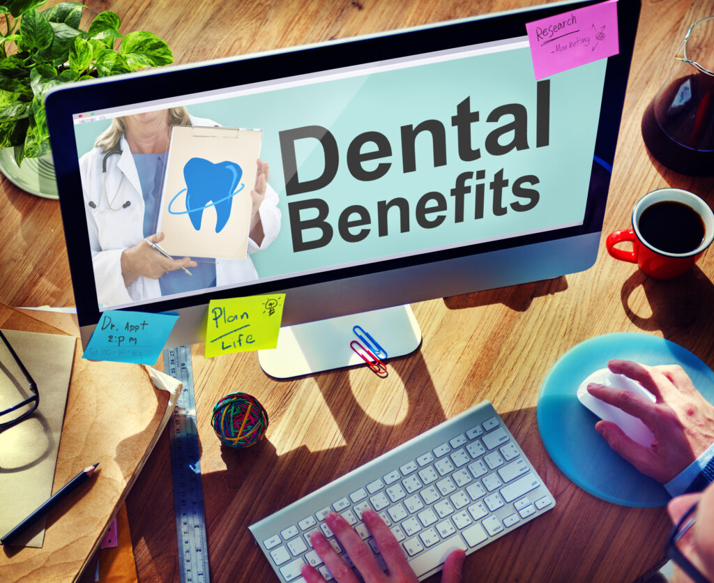 dental benefits on computer screen