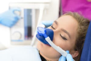 young woman undergoing Austin sedation dentistry