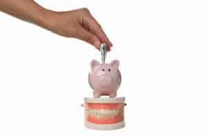 PNG, Jaw, piggy bank with bill and hand, isolated on white background